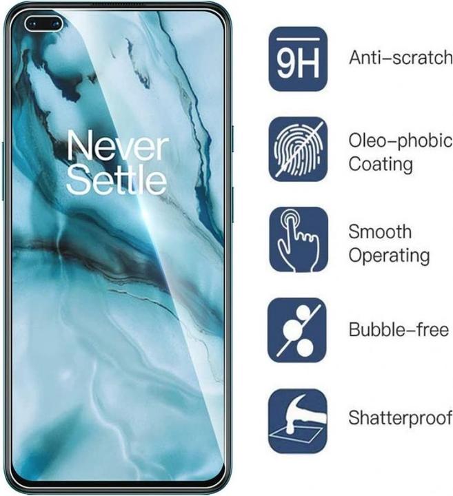 Produktbild Screenguard OnePlus Nord Panzerglas Schutzfolie Case Friendly Design (1 Stück, OnePlus Nord)
