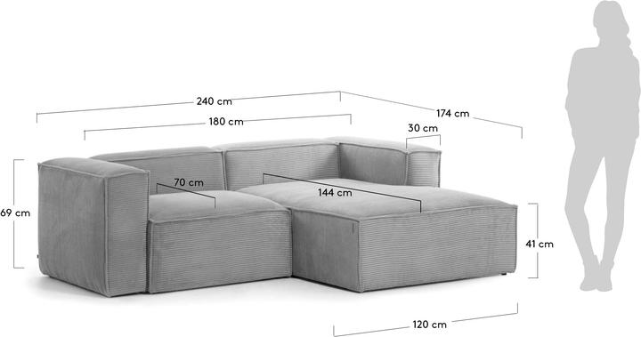 Actual product image Kave Home Blok (Corner sofa, 3-seater)