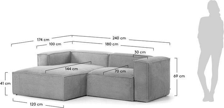 Produktbild Kave Home Blok (3-Sitzer, Ecksofa)
