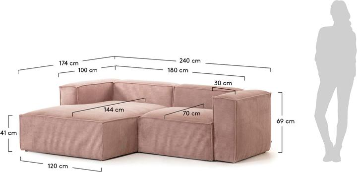 Produktbild Kave Home Blok (Ecksofa, 3-Sitzer)