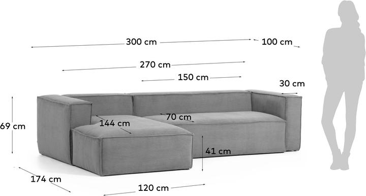 Produktbild Kave Home Blok (Ecksofa, 4-Sitzer)