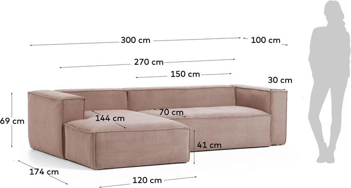 Actual product image Kave Home Blok (4-seater, Corner sofa)