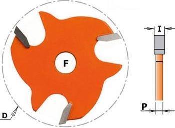 Actual product image Ake CMT 822.340.11 4 mm disc milling cutter without spindle