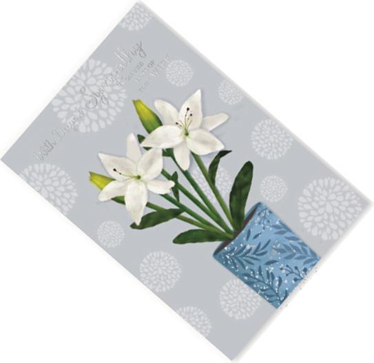 Actual product image Simon Elvin Loss Of Wife Plant Pot Sympathy Card (Pack of 6) (6 pcs.)