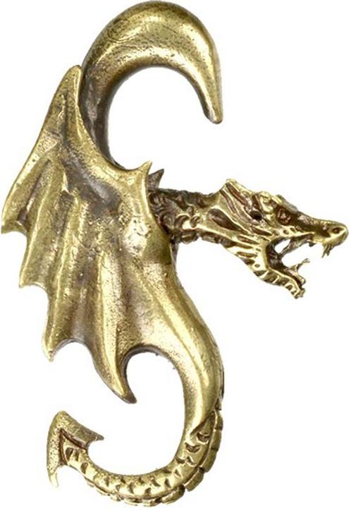 Star Piercing Ohrgewicht Haken vergoldet Drachen (Messing)