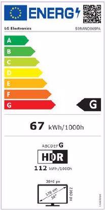 Etichetta energetica LG 50NANO869PA (50", LCD, 4K, 2021)