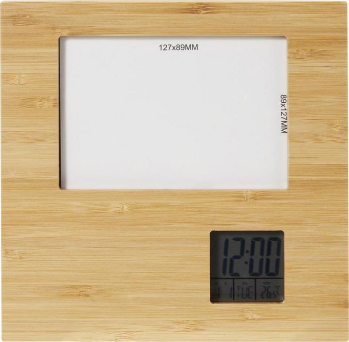 Produktbild Generic Fotorahmen mit Uhr Sasa Bambus