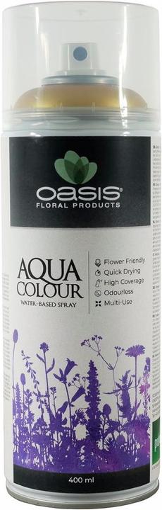 Actual product image Oasis Aqua Colour Spray Metallic Gold 400ml (Gold, 400 ml)