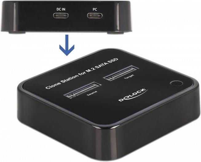 Actual product image Delock Docking and cloning station USB-C - 2x M.2 SATA