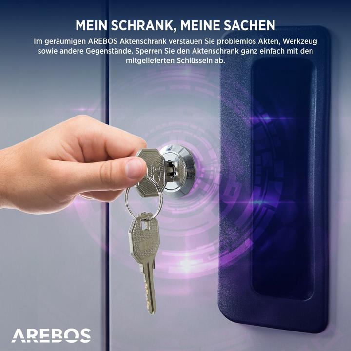 Produktbild Arebos Aktenschrank (90 x 90 x 40 cm)