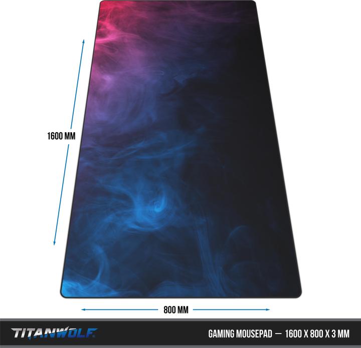 Immagine prodotto Titanwolf Tappetino per mouse da gioco, tappetino per mouse da gioco XXXL speed, tappetino per mouse con (XXL)