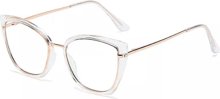 Techsuit - Anti-Blue Light Glasses Reflex Metal (WD605-N4) - Cat Eye - Transparent