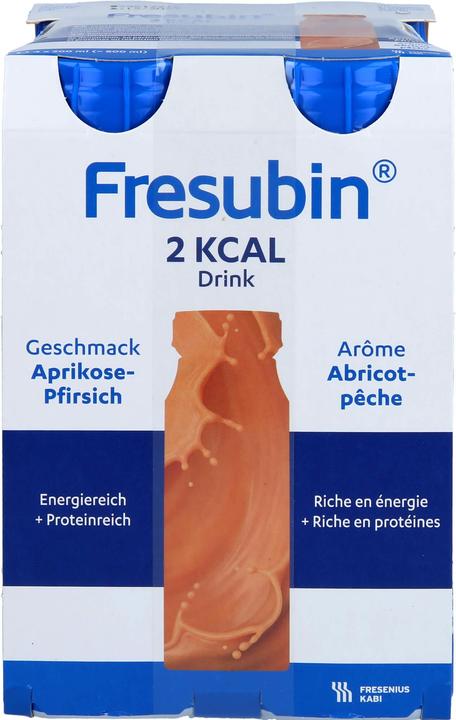 Actual product image Fresubin 2 kcal Drink Apricot-Peach, 4 x 200 ml (4 Piece, Liquid, 978 g)