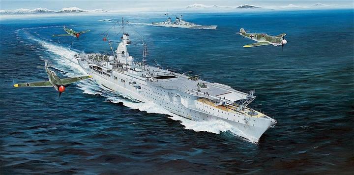 Produktbild Trumpeter German Navy Aircraft Carrier DKM Peter Strasser