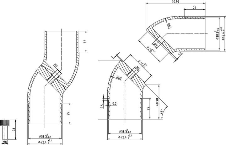 Actual product image OK-Line Steigungsbogen, drehbar, zum Verbinden v (1 pcs.)