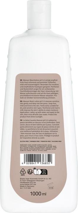 Immagine prodotto Basler Lozione di lavaggio al latte di giumenta Aleosan pH 5.5 (1000 ml)