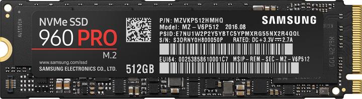 Actual product image Samsung 960 Pro (512 GB, M.2)