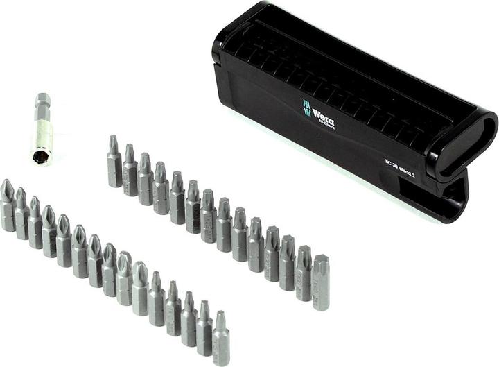 Actual product image Wera Bit-Check 30 Wood 2 (Cross Pozidriv PZ M2, Cross Pozidriv PZ M3, Cross Phillips PH M2, Cross Pozidriv PZ M1)