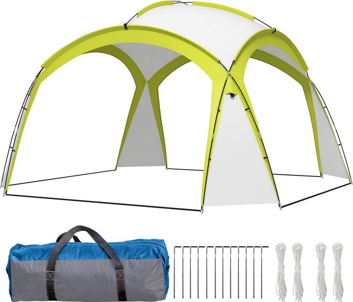 Produktbild Outsunny Event Pavillon Polyester, Fiberglas Grün (350 cm, 350 cm)