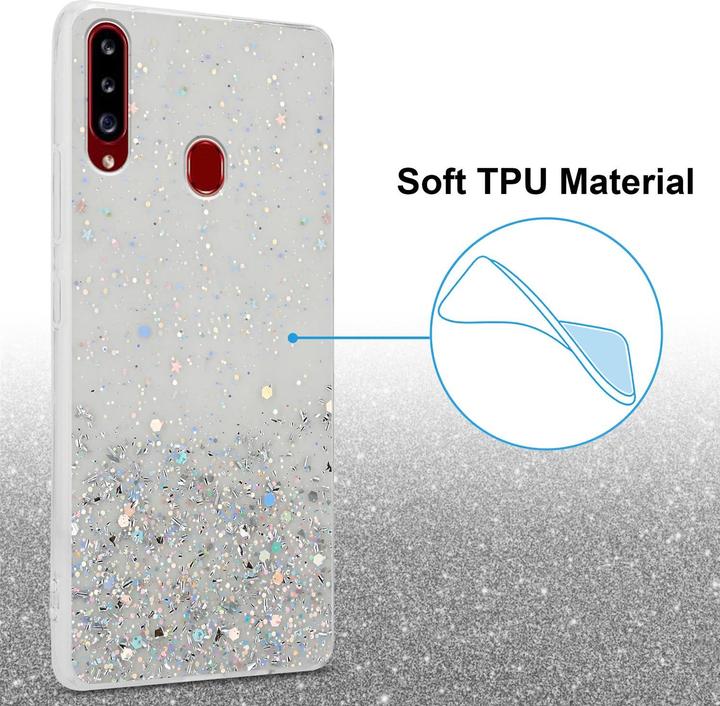 Image du produit Cadorabo Couverture TPU paillettes scintillantes (Samsung Galaxy A20s)