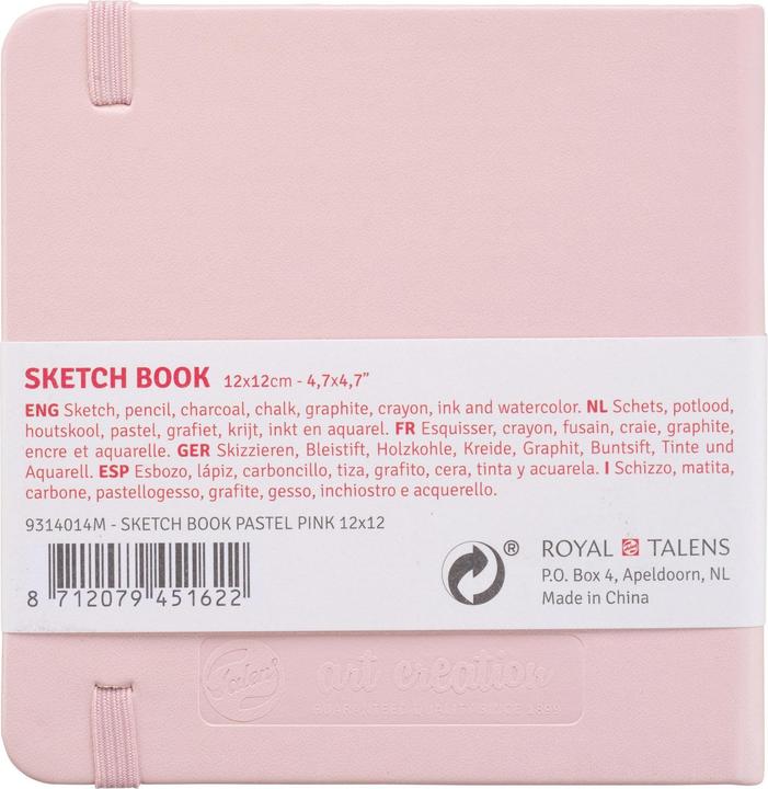 Produktbild Talens Malbuch 12 x 12 cm Pastellrosa (12 x 12 cm, Harter Einband)
