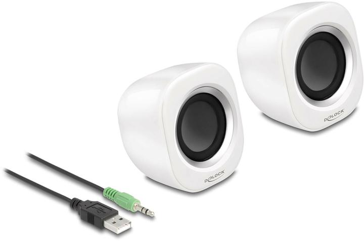 Actual product image Delock 27008 - Mini stereo PC speaker with 3.5 mm jack plug and USB power supply