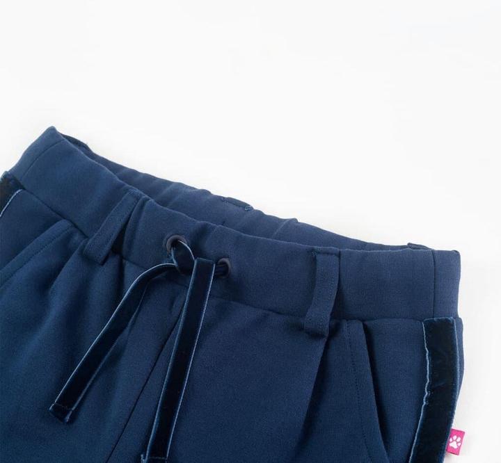 Actual product image VidaXL Children's trousers with black trims navy blue (140)