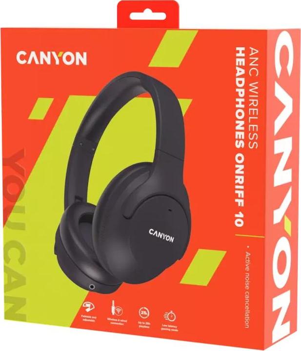 Productafbeelding Canyon OnRiff 10, Bluetooth headset, met microfoon, met actieve ruisonderdrukking (ANC, 25 h, Draadloze, Bedraad)