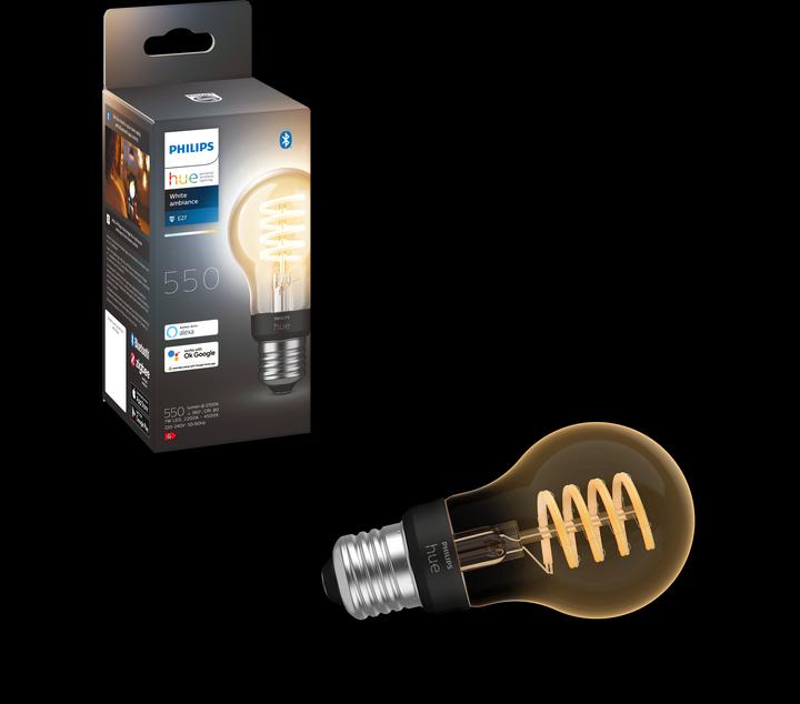 Actual product image Philips Hue Philips E27 single pack filament (E27, 7 W, 550 lm, 1 x, G)