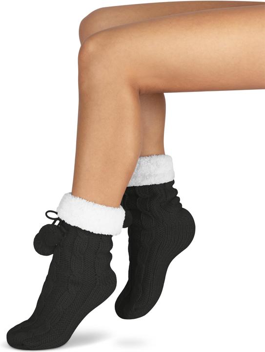 Produktbild Normani Strick-Hausschuhe mit Bommeln und ABS (Einzelpack, 36 - 40)