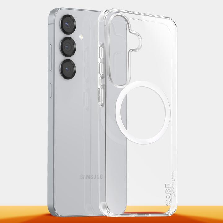 Produktbild PanzerGlass CARE by ® Flagship Case Transparent Urban Combat m. Weiss Qi Compatible Samsung Galaxy S (Samsung Galaxy S25)