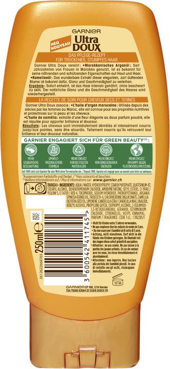 Image du produit Garnier Shampooing Ultra Doux au camélia et à l'huile d'argan (250 ml)