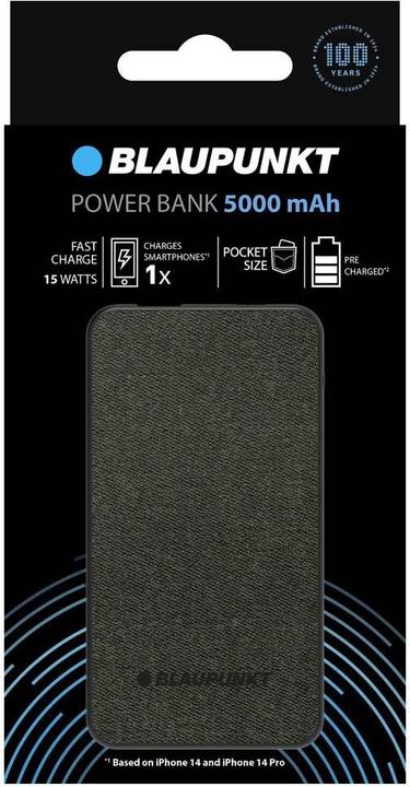 Productafbeelding Blaupunkt Powerbank 5000 mAh (5000 mAh, 12 W, 12 Wh)