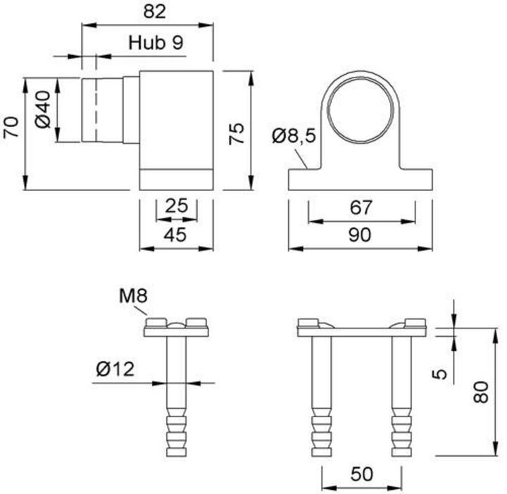 Produktbild Kws Türpuffer (1 Stück, 9 x 8.5 x 7 cm)