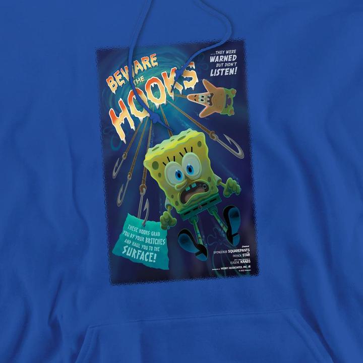Immagine prodotto Spongebob Squarepants Beware The Hooks Felpa con Cappuccio Uomo (XL)