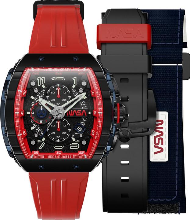 Actual product image Nubeo NB-6024-NAS-03 Men's watch Magellan NASA Chronograph Limited 48mm 5ATM