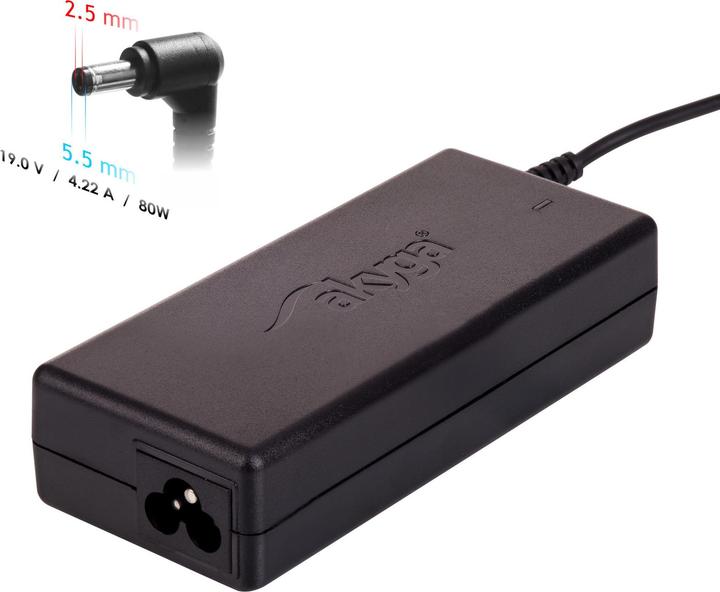 Immagine prodotto Akyga Alimentazione 19V / 4.22A 80W 5.5 x 2.5 mm (80 W)
