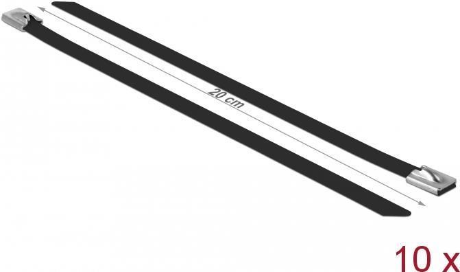 Produktbild Delock Edelstahlkabelbinder 200x7,9 10 Stk. (Kunststoffkabelbinder, 200 mm, 10 Stk.)
