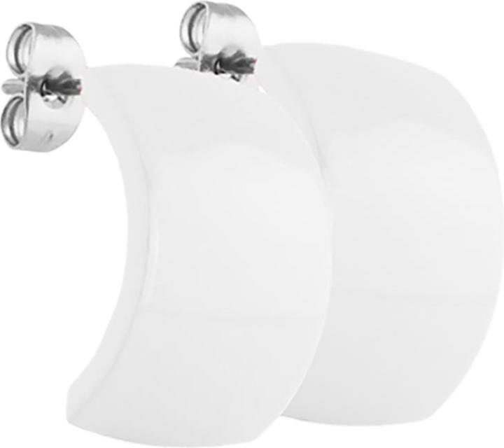 Star Piercing Ohrstecker Pure White Schild (ohne Messing, Chirurgenstahl 316L)