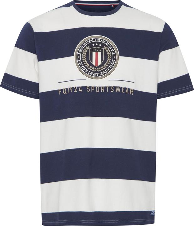 FQ1924 FQTom SS stripe tee w logo print 21900645