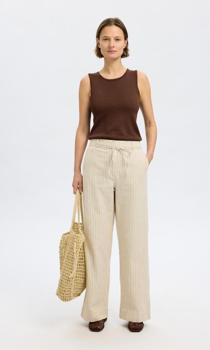 Actual product image Selected Femme Hanfmix Hose mit weitem Bein (42)