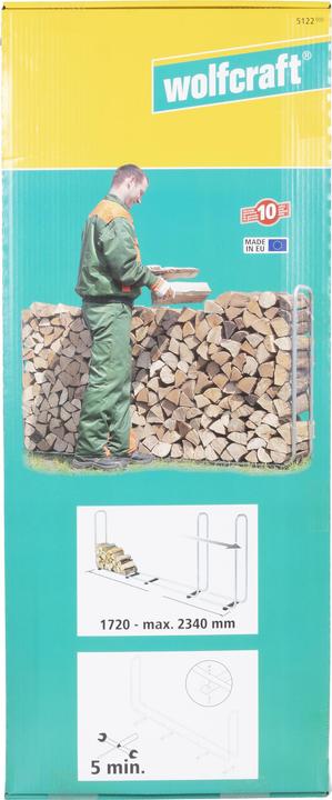 Image du produit wolfcraft wolfcraft 1 Stapelhilfe für Brennholz (234 x 31 x 104,5 cm)