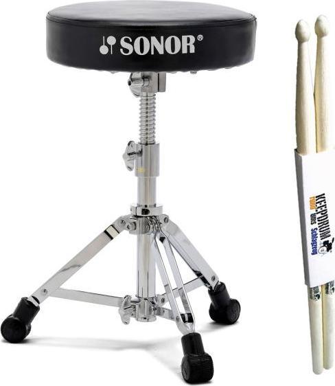 Sonor DT 2000 Schlagzeug Hocker mit Drumsticks (Drummersitz)