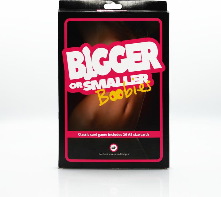 Immagine prodotto Play Wiv Me «Grösser oder Kleiner: Boobies» – Lustiges Kartenspiel für Erwachsene, 26 Karten (Mazzo di carte, Inglese)