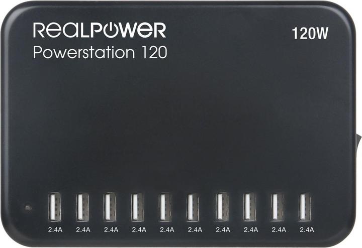 Produktbild RealPower Power Station 120W (10 USB-Ports) (120 W)