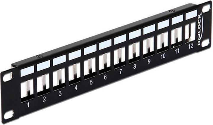Delock 12-Port 10" Patchpanel, metal