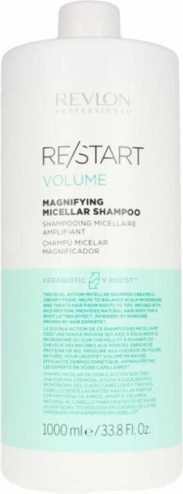 Actual product image Revlon Professional RE/START VOLUME - Magnifying Micellar Shampoo (1000 ml, Liquid shampoo)