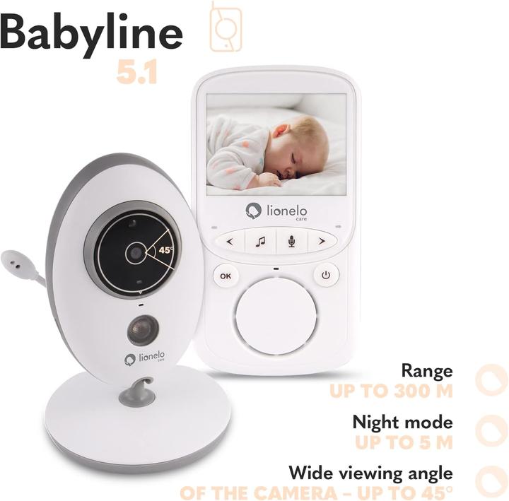 Immagine prodotto Lionelo Baby monitor con telecamera (Video e audio, 300 m)
