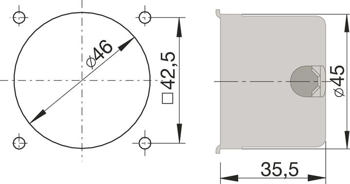 Actual product image Berker Integro Pure switch-off switch pre-assembled polar white glossy