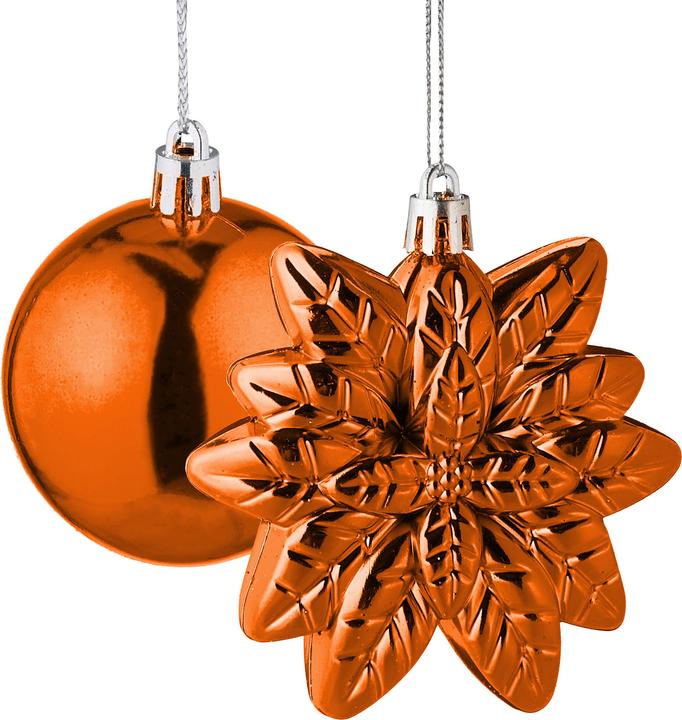 Orange in glittering, matt and glossy look